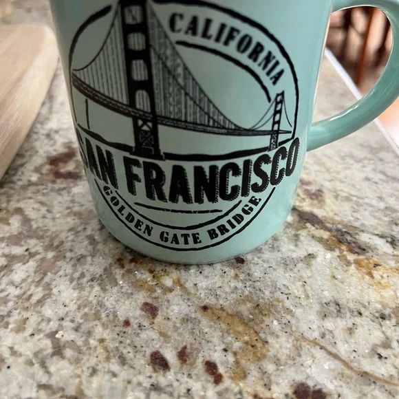 Blue San Francisco Aqua Green Coffee Mug - Picture 2 of 5